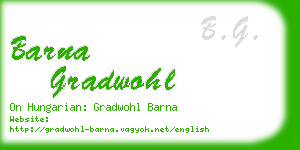 barna gradwohl business card